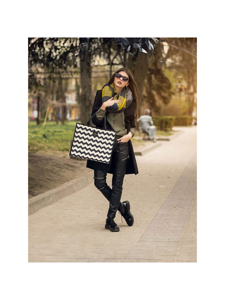 The Clownfish Womens Laptop Bag Opulence Black White - TCFWLBJU-GA14BL-WV-picture-31