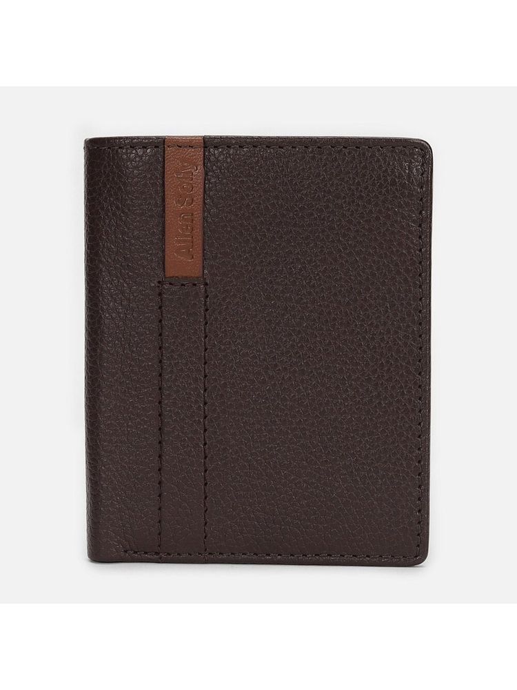 Allen Solly Men Brown Textured Leather Wallet-picture-18