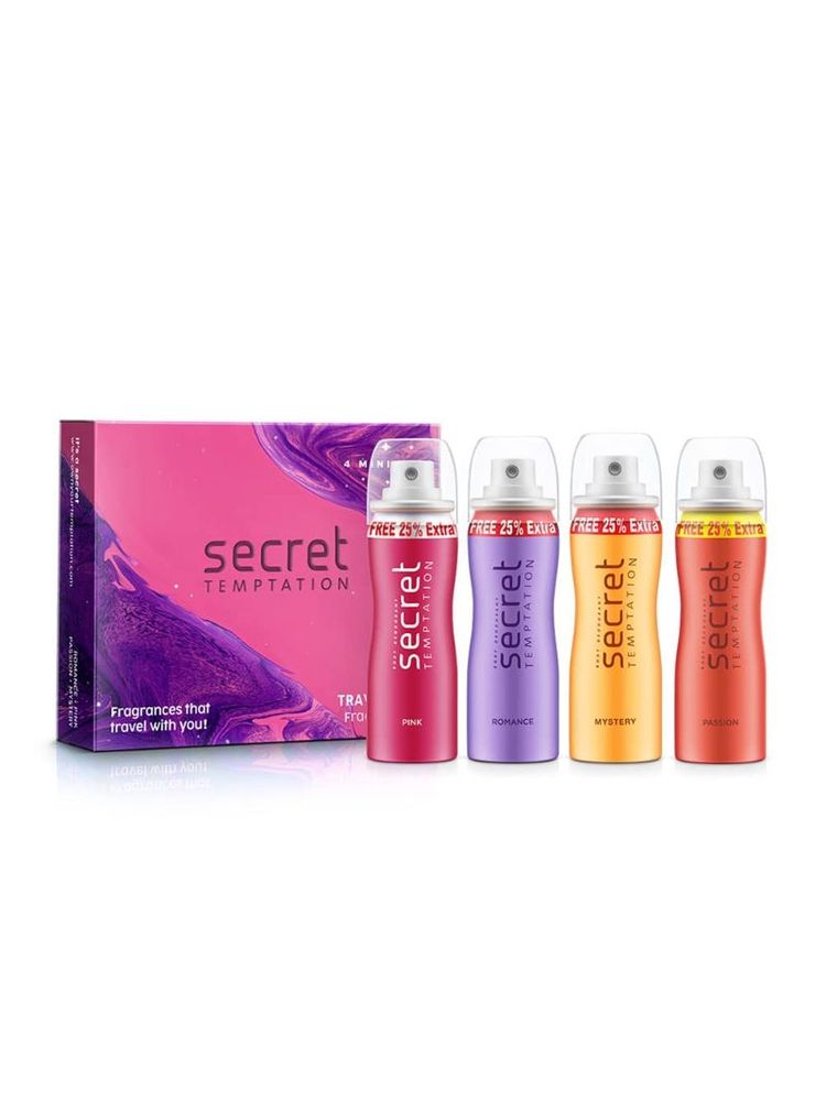 Secret Temptation Travel Pack Mini Deodorant For Women (Pack Of 4)-picture-12