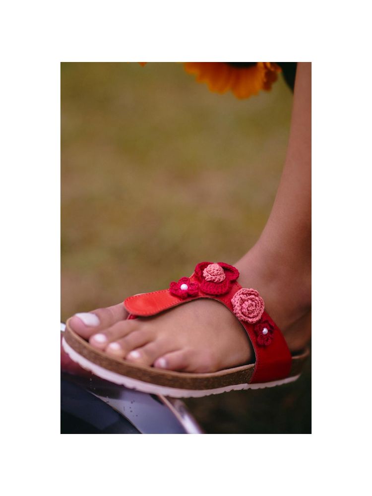 Vanilla Moon Milo Slip On Sandals - Red-picture-1