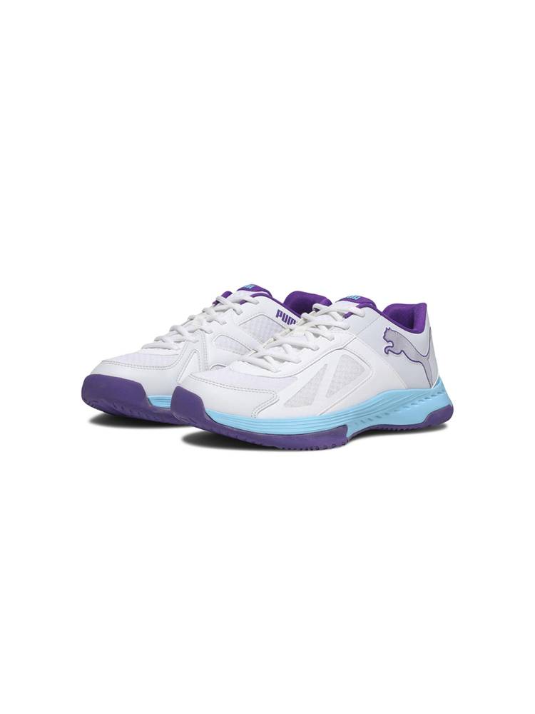 Puma Unisex White Court Mode Indoor Badminton Shoes
