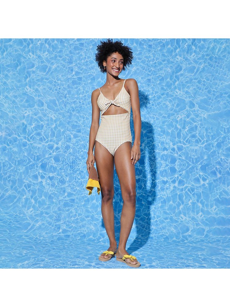 Haute Sauce Women One Piece Tie-up Detailing Swimsuit - Multi-color-picture-11