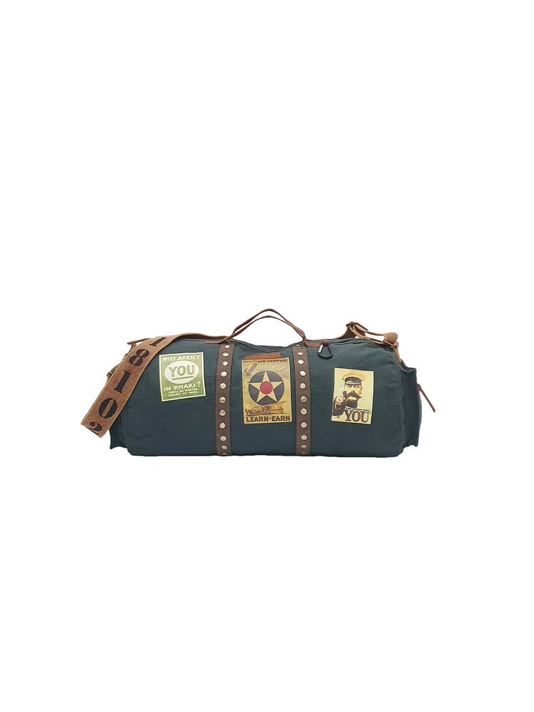 The House of Tara Combat Blue Cotton Canvas 20 Inches 25 Litres Travel Duffle Gym Sports Bag-picture-13