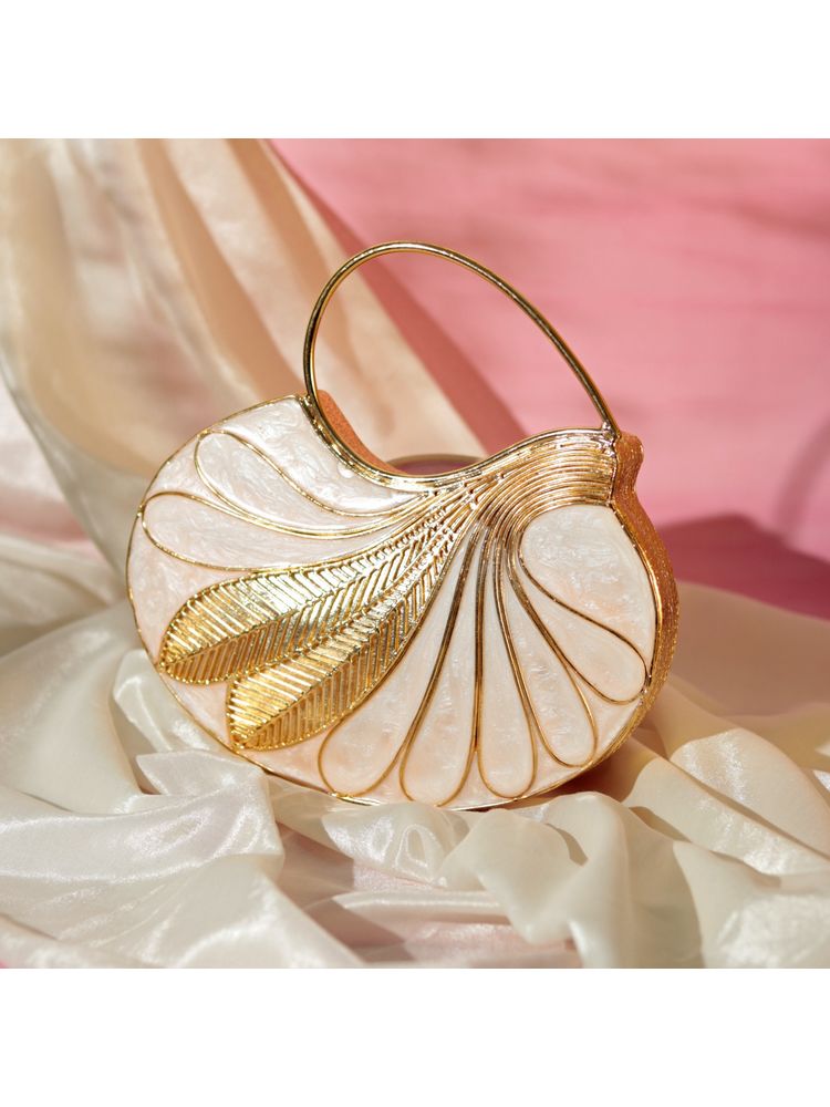 THE TAN CLAN Saniya Embellished Mother of Pearl Clutch-image-30