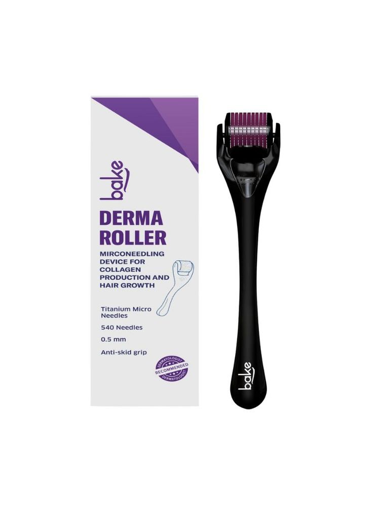 BAKE Derma Roller 0.5mm for Hair Growth, Beard Growth & Acne Marks with 540 Titanium Alloy Needles-image-3