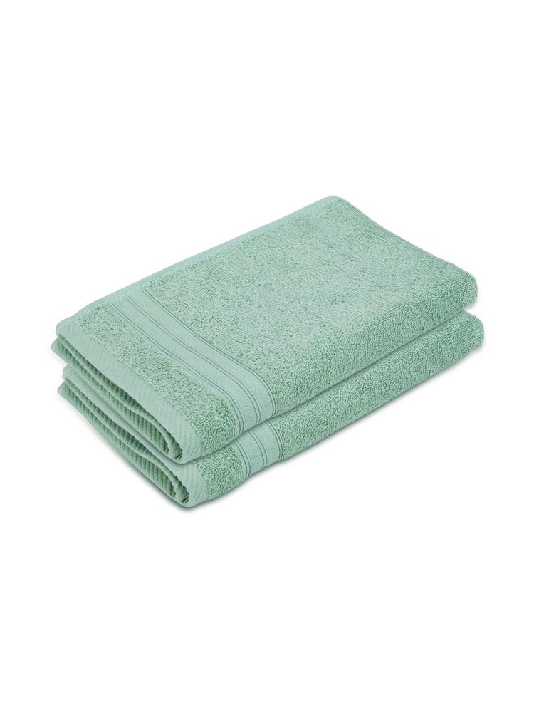 Layers Home Easy Cotton 450 Gsm Green Hand Towels - Pack of 2 (M)-picture-21