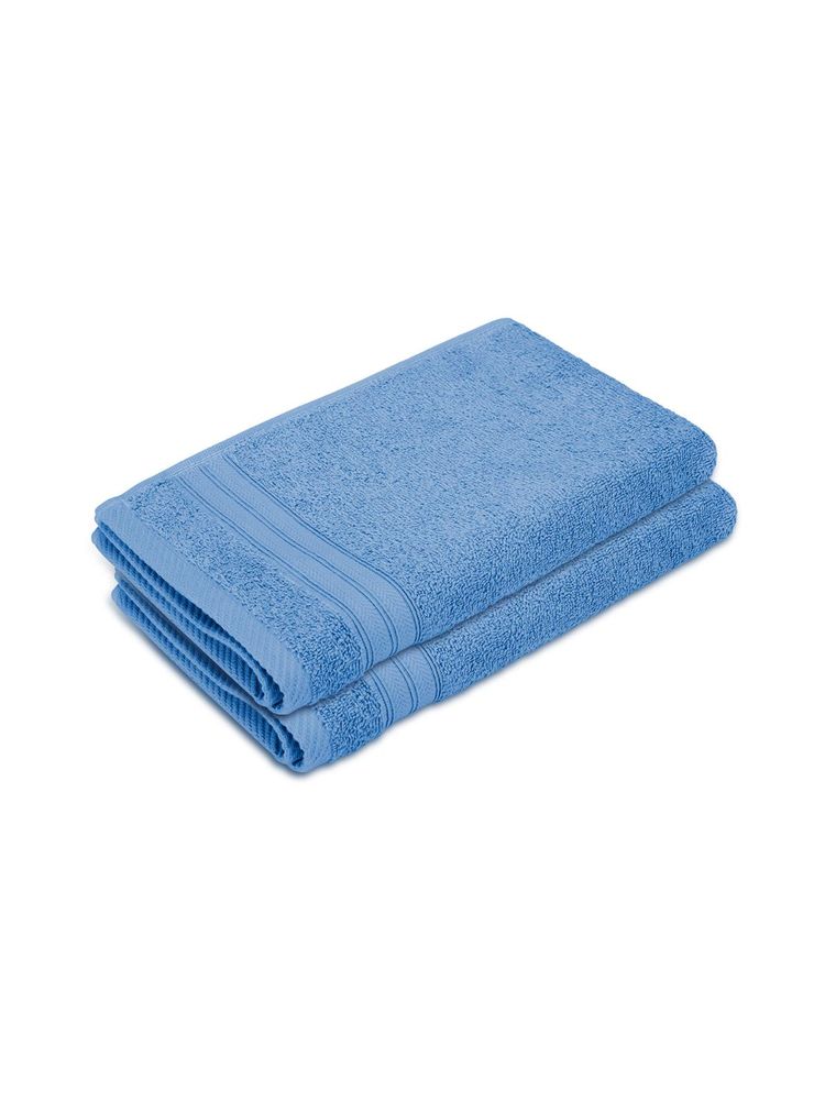 Layers Home Easy Cotton 450 Gsm Blue Hand Towels - Pack of 2 (M)-image-47