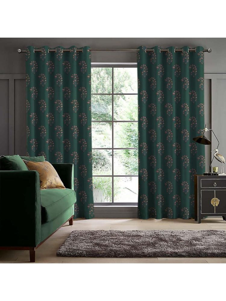 Decor Antique Calyx Green Blackout Curtain-picture-16