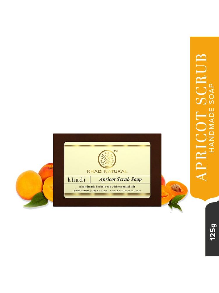Khadi Natural Apricot Scrub Soap Deep cleanses skin-picture-14