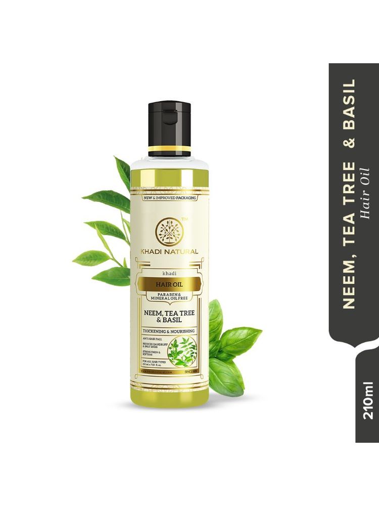Khadi Natural Neem Teatree & Basil Hair Oil Anti Dandruff Paraben & Mineral Oil Free-picture-20