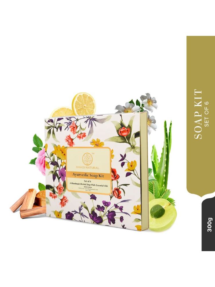 Khadi Natural Ayurvedic Handmade Soap Kit Set Of 6-image-2