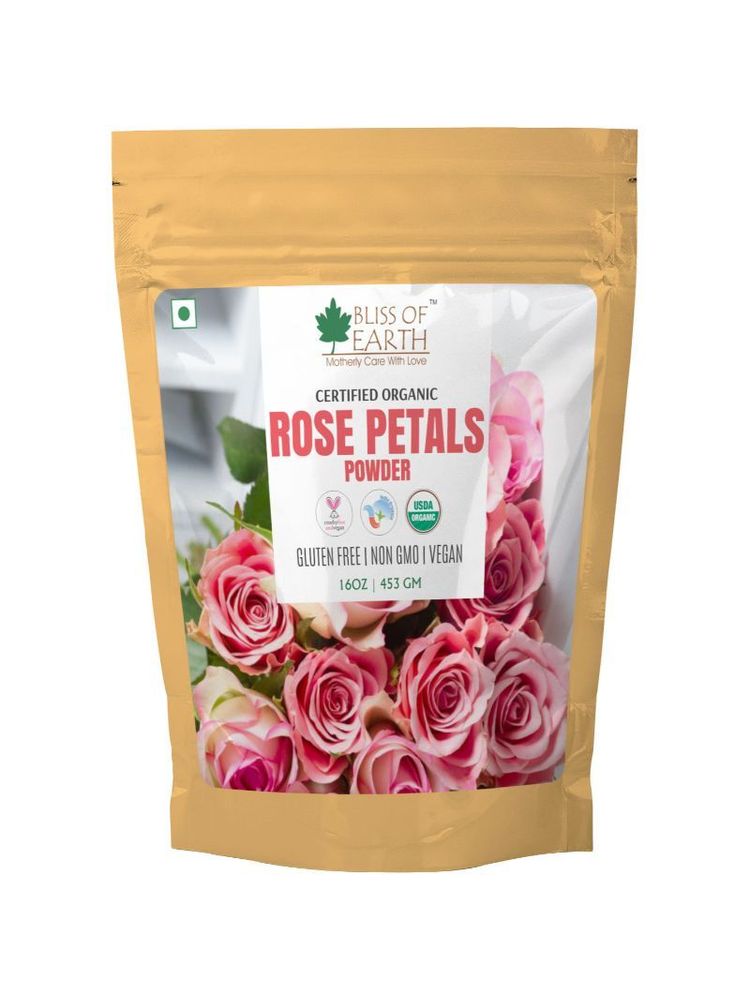 Bliss Of Earth Certified Organic Rose Petel Powder-picture-17