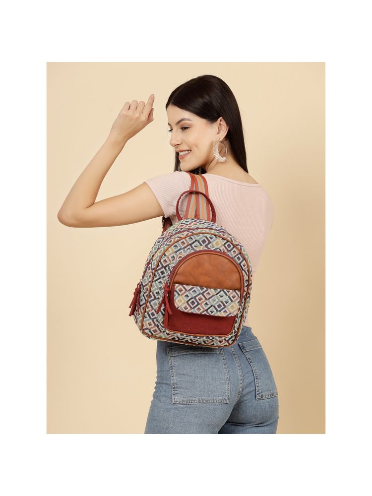 Anekaant Tan & Multicolor Printed Backpack-picture-20