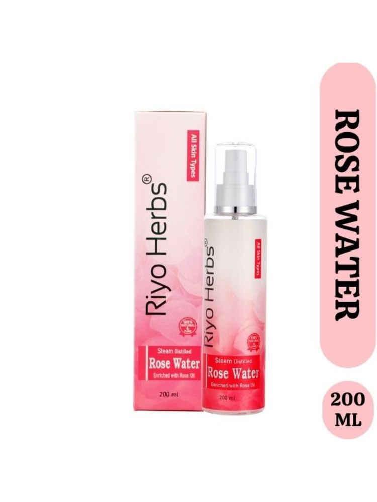 Riyo Herbs 100% Natural Steam Distilled Rose Water