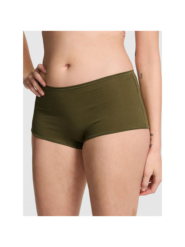 Victoria's Secret Green Cotton Solid Panty-image-4
