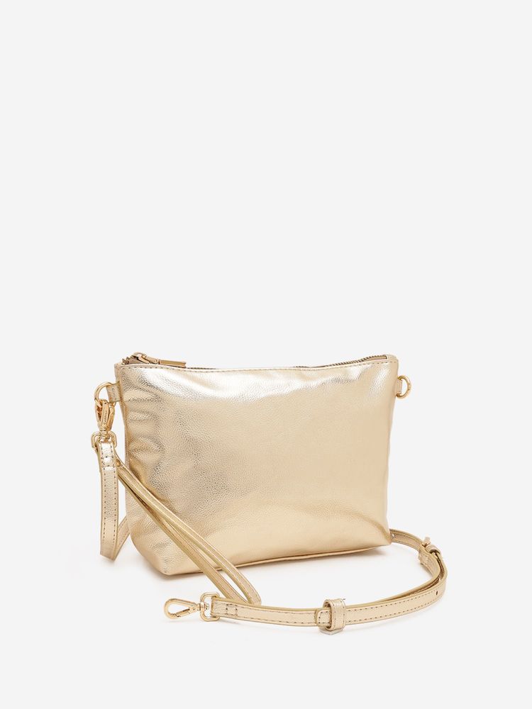 CARPISA ITALIA Women Barbara Gold Solid Sling Bag (M)-image-47