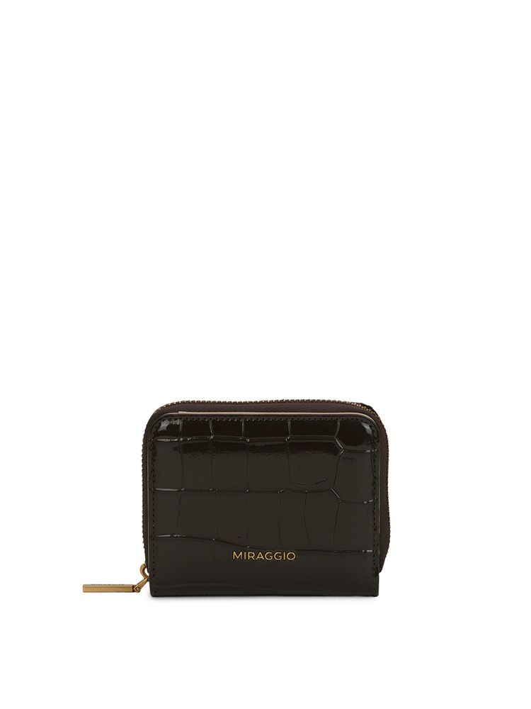 MIRAGGIO Women Lea Black Textured Wallet (S)-picture-13