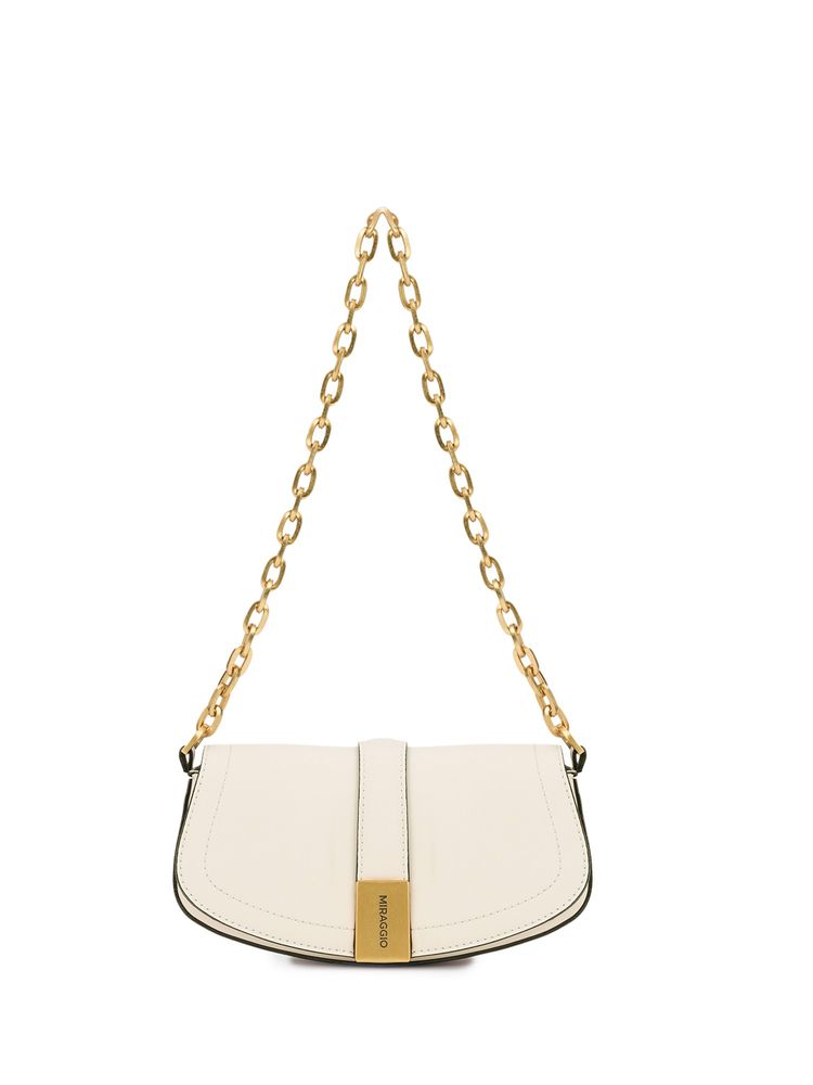 MIRAGGIO Women Stefanie White Shoulder Bag (M)-picture-20