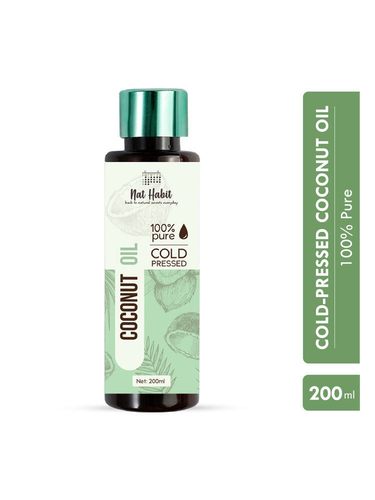 Nat Habit 100% Pure Cold Pressed Coconut Hair & Skin Oil