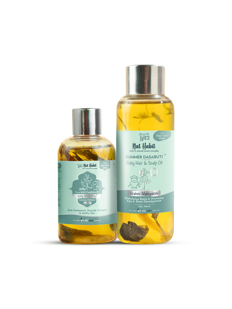 Nat Habit Summer Baby Combo Body Massage + Hair Oil