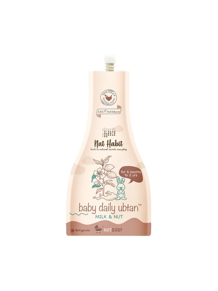 Nat Habit Baby Daily Ubtan, No Tears Cleanser, Baby body wash with Milk & Nut, Soap Free Formula-image-39