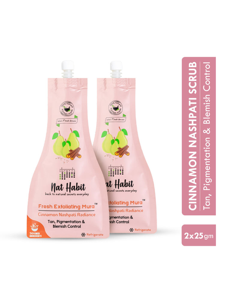 Nat Habit Cinnamon Nashpati Radiance Exfoliating Face Mura, Face Scrub for Tan, Pigmentation,Blemish-picture-16