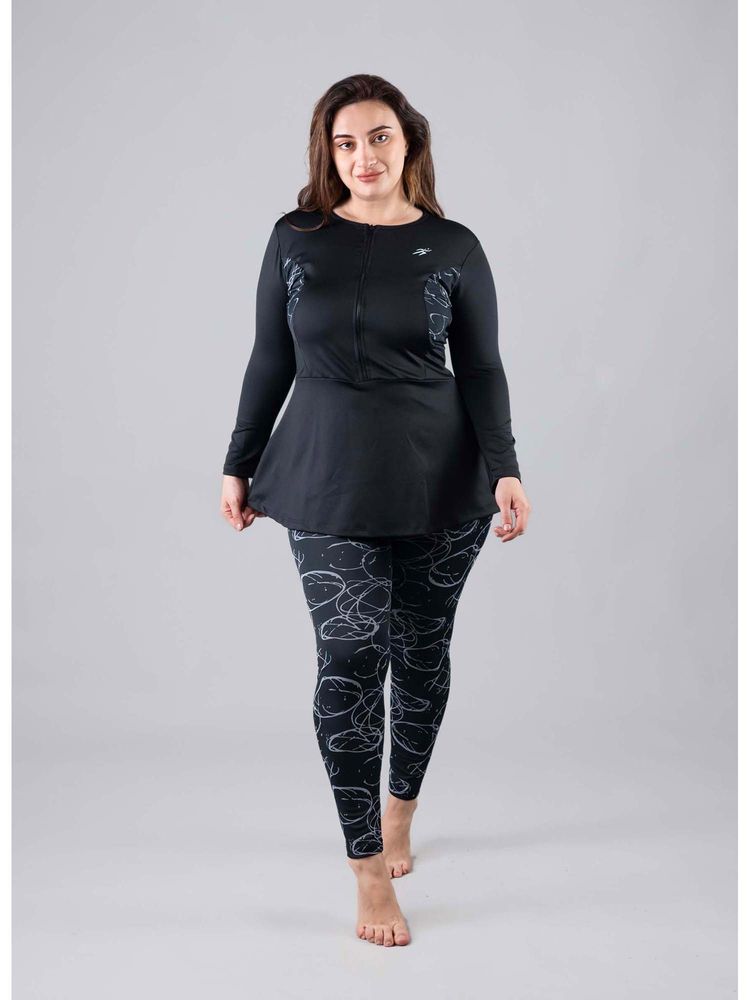 Keepfit Women's Long Sleeves Zippered Padded 2-Piece Plus Size Swimset-picture-29