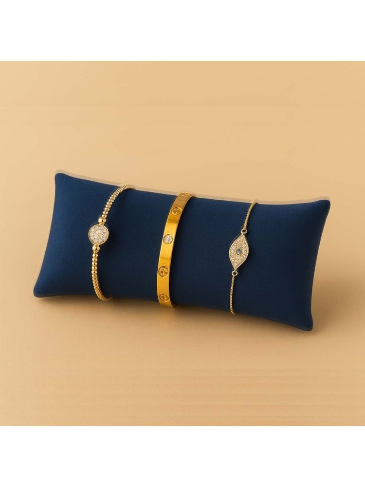 La Trove Premium Velvet Pillow for Bracelets Organizer (7 Inch Pillow) Blue-picture-14