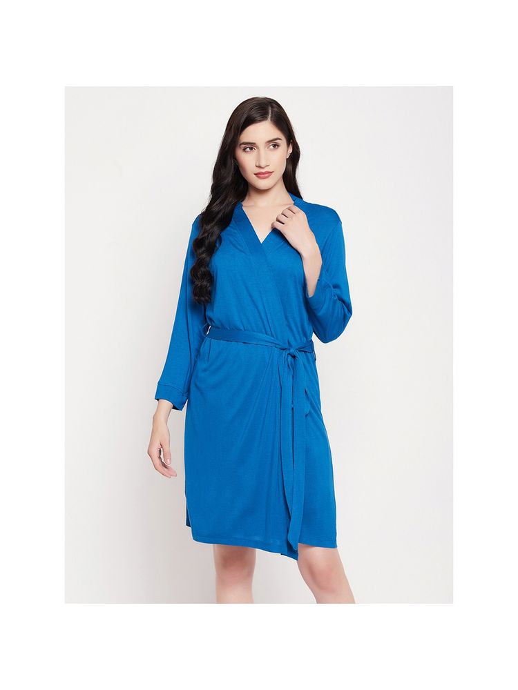 Clovia Cotton Solid Robe (Set of 2)-picture-22