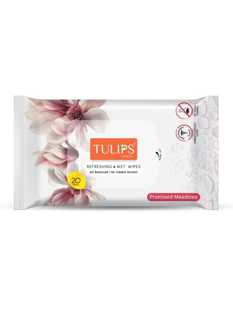 Tulips Wet Wipes Promised Meadows Alcohol Free, Suitable For Sensitive Skin-image-16