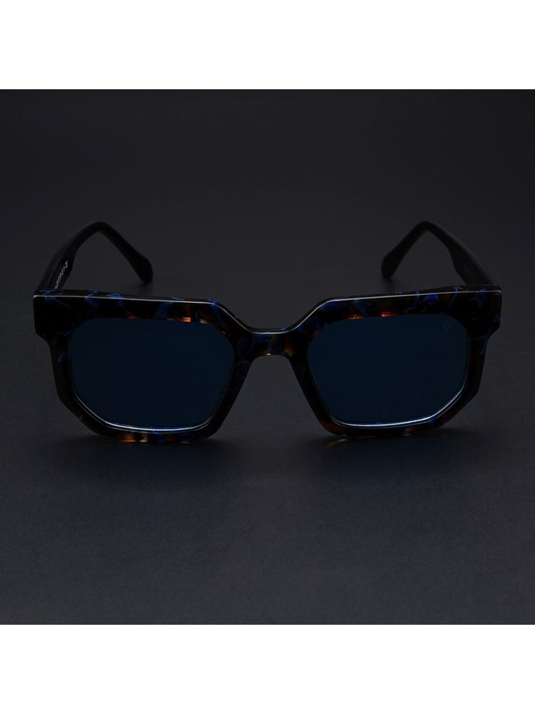 Voyage Unisex Blue Lens and Black Frame Wayfarer Polarized Sunglasses - Pmg5870-image-2