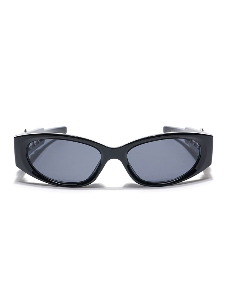 Voyage Unisex Black Lens and Black Frame Oval Sunglasses - Mg5548-image-20