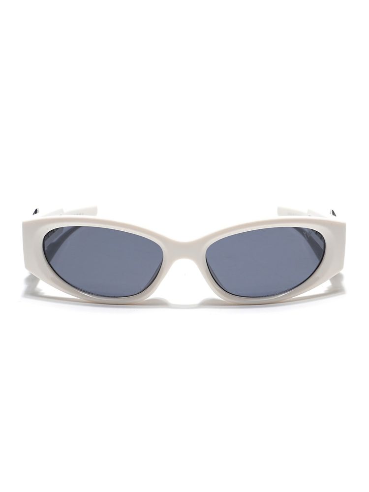 Voyage Unisex Black Lens and White Frame Oval Sunglasses - Mg5549-image-48