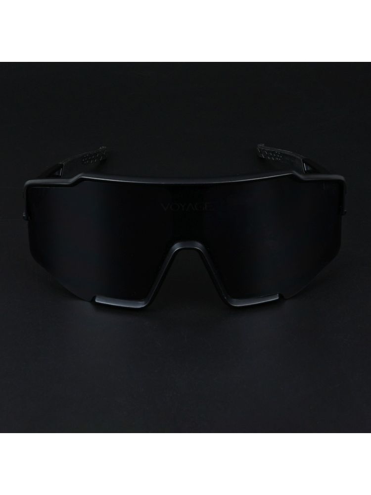 Voyage Unisex Black Lens and Black Frame Wrap Around Sunglasses - Mg5523-picture-20