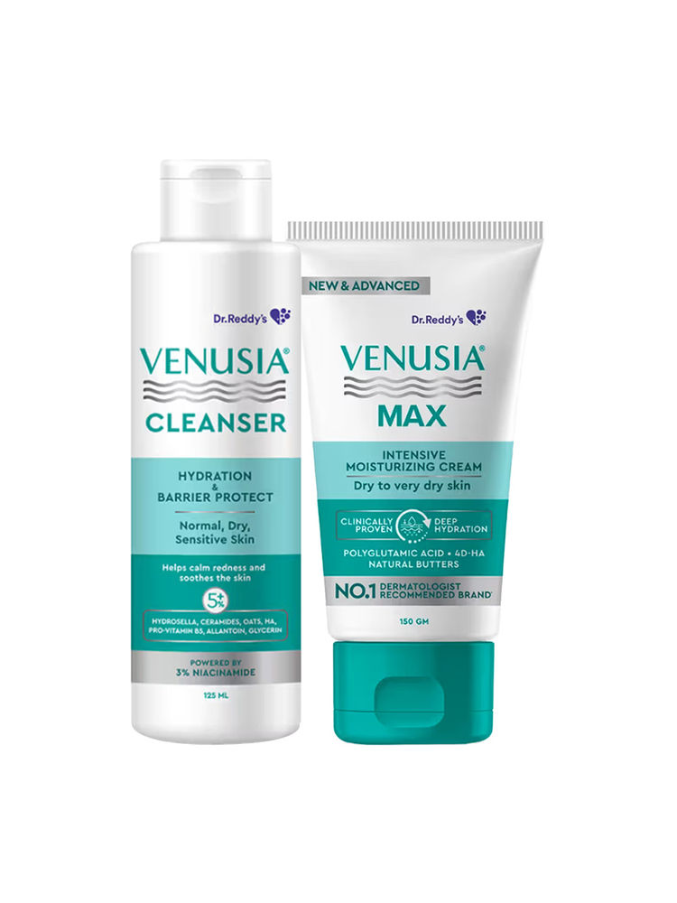 Venusia Hydrating & Barrier Protect Cleanser + Max Intensive Moisturizing Cream Combo-image-10
