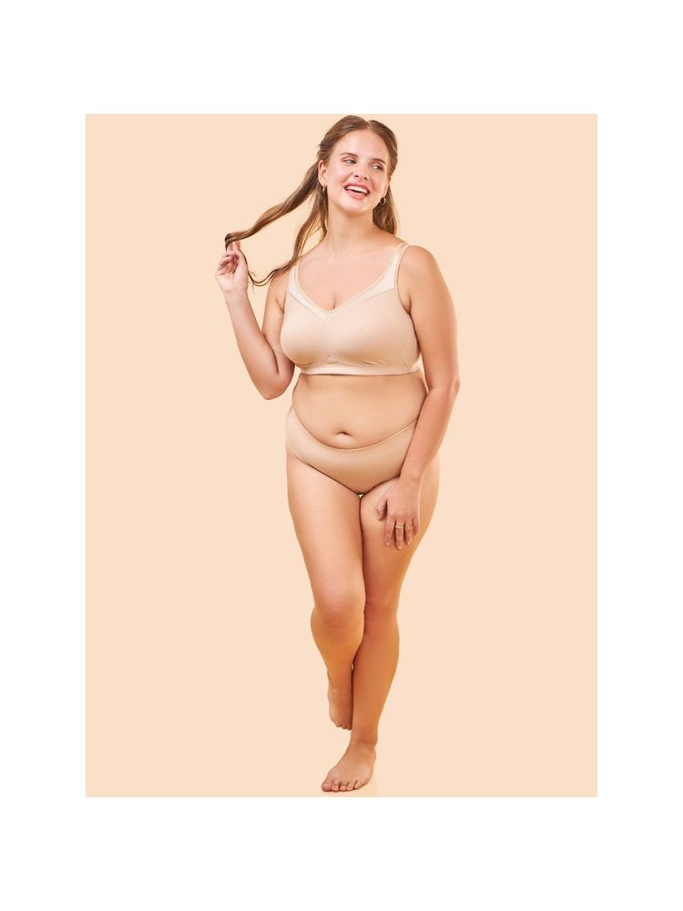 Enamor A112 Smooth Lift Classic Bra - Stretch Cotton Non-Padded Wirefree Full Coverage