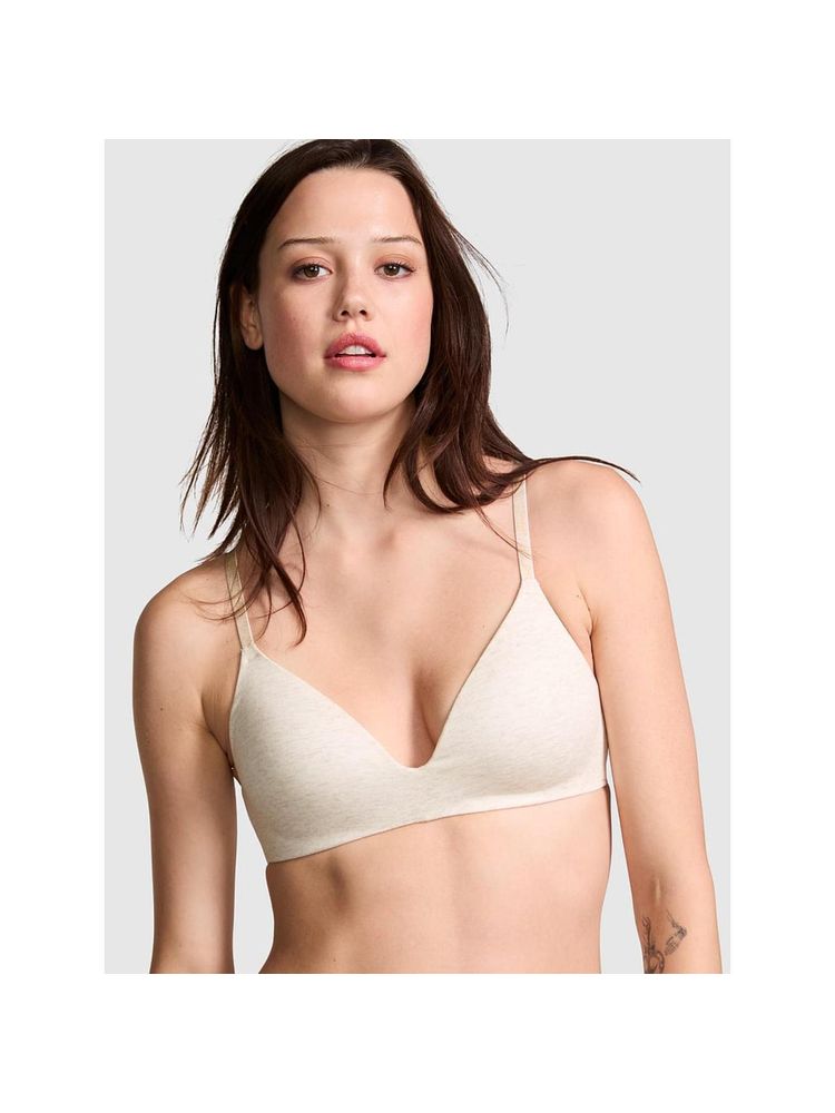 victoria's secret intimates Victoria's Secret PINK Wear Everywhere Lightly Lined Wireless T-shirt Bra Beige-picture-25