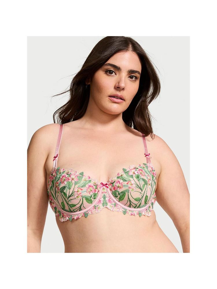 victoria's secret intimates Victoria's Secret Dream Angels Wicked Unlined Lily Embroidery Balconette Bra Pink-picture-16