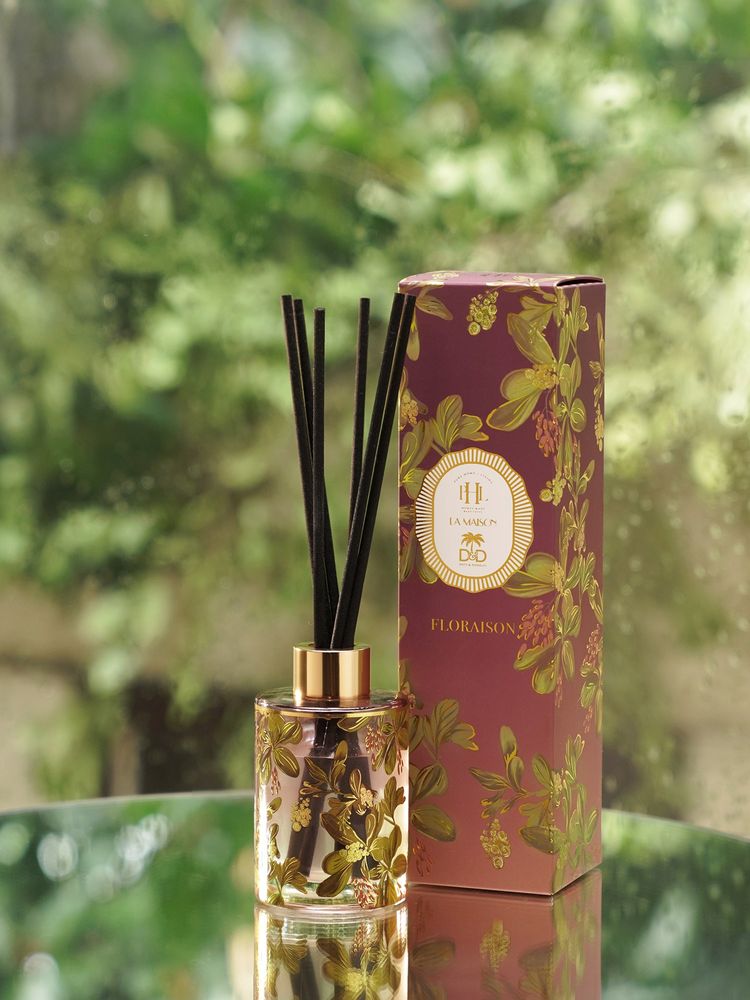 Pure Home + Living Lilac & Amber Plum berry Wood Floraison Reed Diffuser-image-3