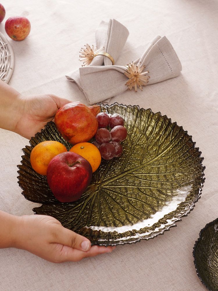 Pure Home + Living Green Lotus Leaf Decorative Bowl-image-32