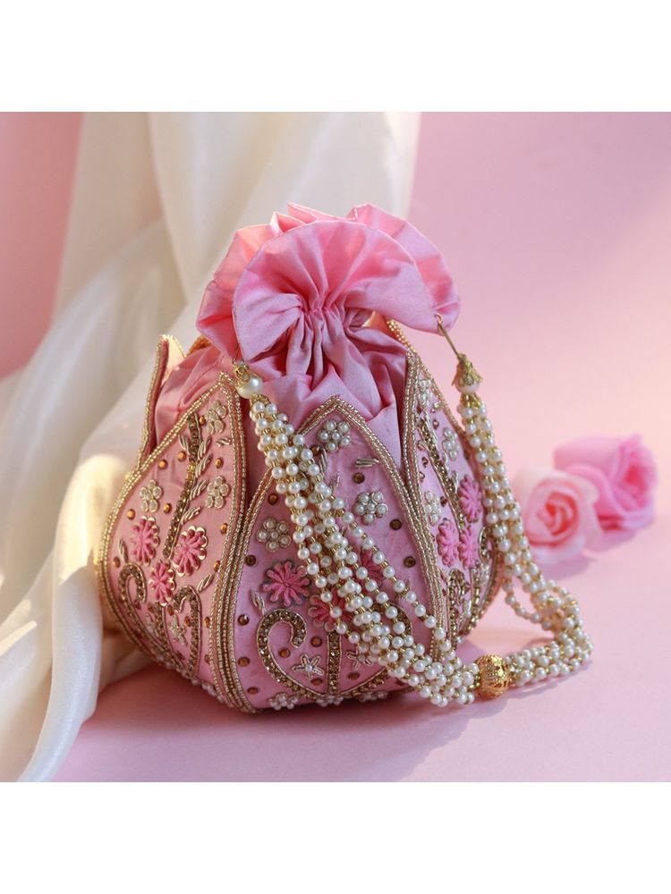 THE TAN CLAN Baag Hand Embroidered Mini Lotus Potli