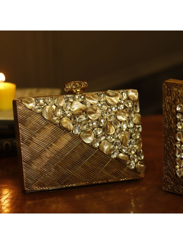 THE TAN CLAN Eira Mother of Pearl Embellished Clutch-image-28