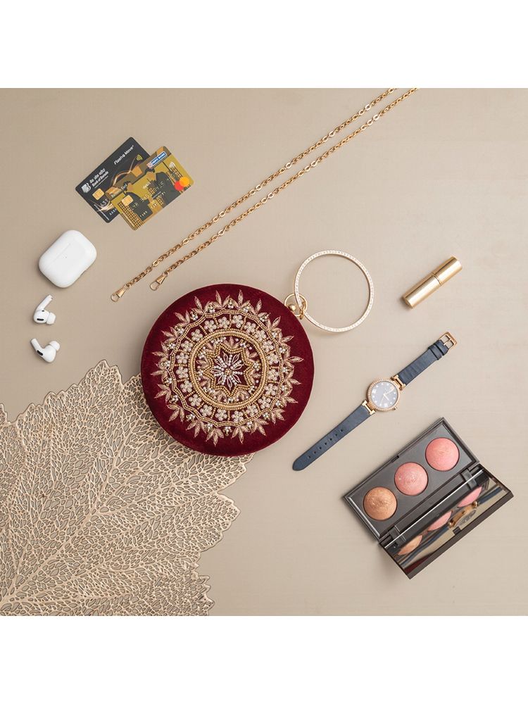 THE TAN CLAN Ifrah Hand Embroidered Clutch-picture-19