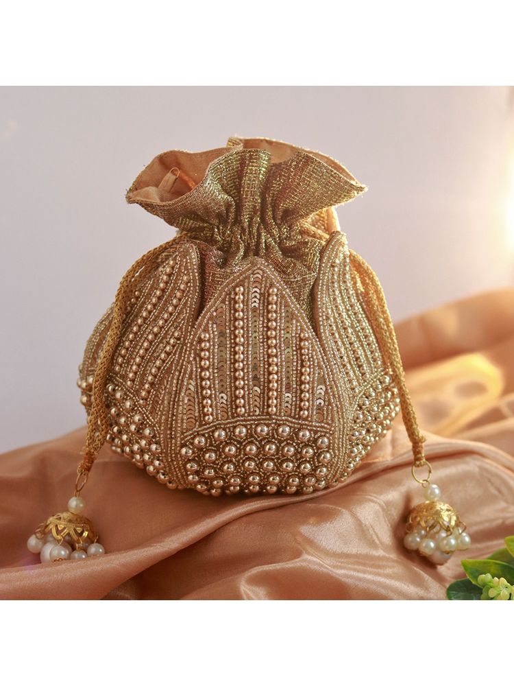 THE TAN CLAN Revati Embroidered Mini Lotus Potli-picture-25