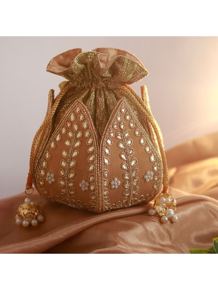 THE TAN CLAN Sindh Embroidered Mini Lotus Potli-picture-49