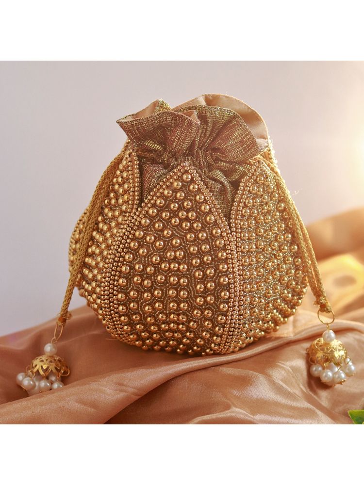 THE TAN CLAN Suryaa Embroidered Mini Lotus Potli