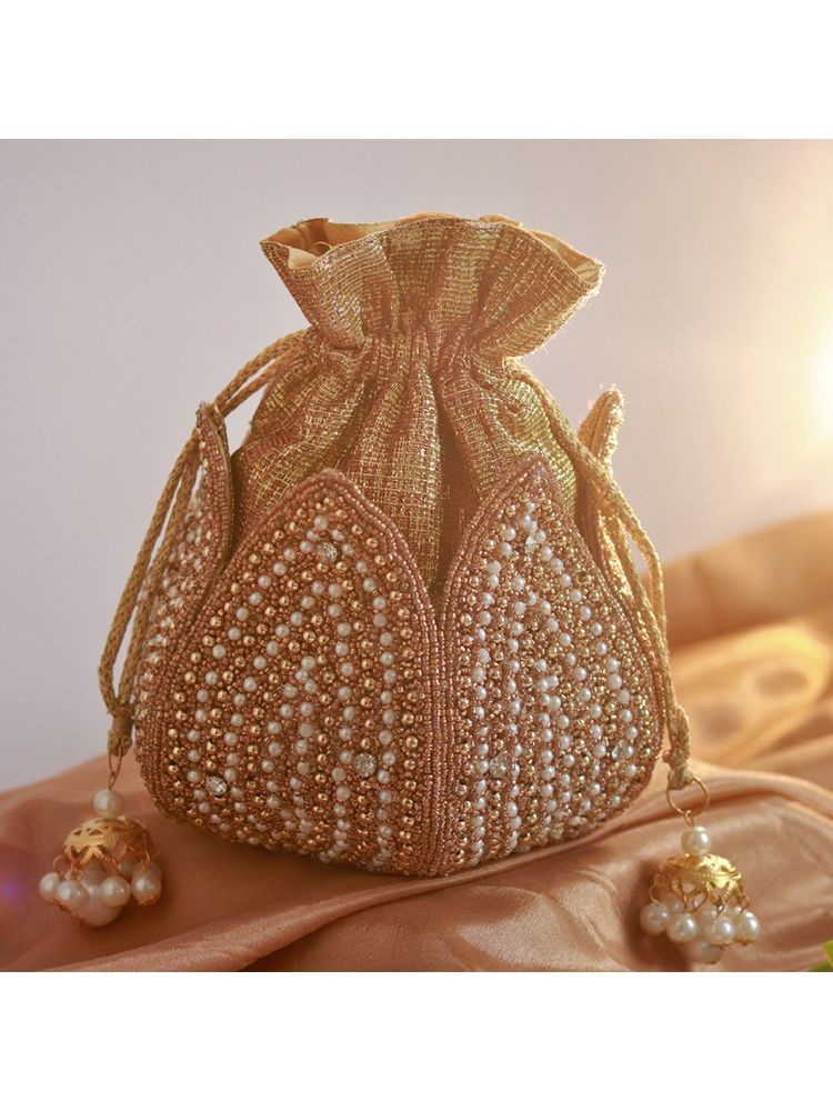 THE TAN CLAN Uttara Embroidered Mini Lotus Potli-picture-19