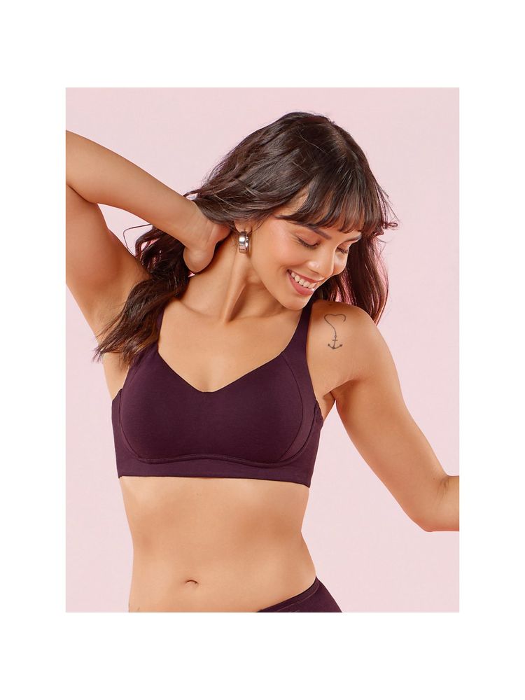 Enamor Bamboo Bliss Super Soft Absorbent Padded Wirefree High Coverage T-Shirt Bra A077-picture-14
