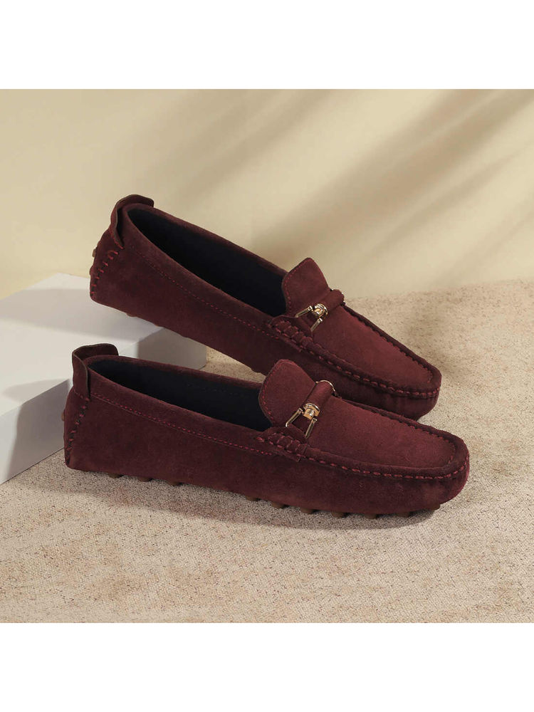 Metro Women Maroon Casual - Loafers-picture-10