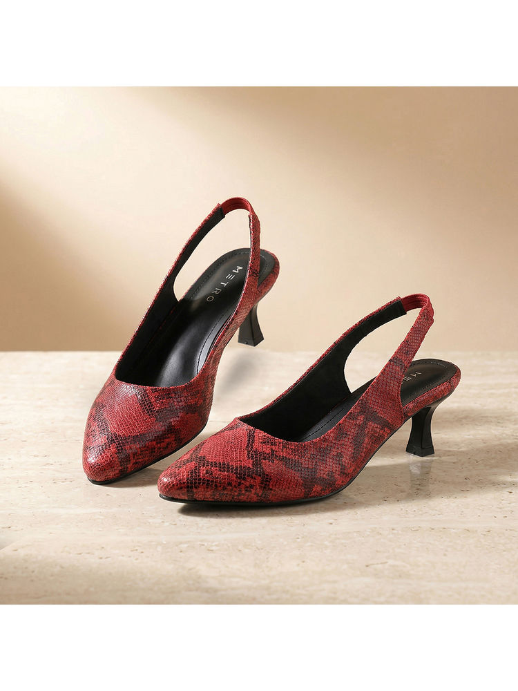 Metro Women Red Casual Kitten Heels-picture-28